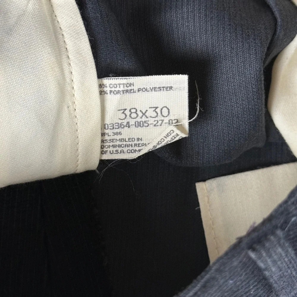 Reed St James Mens Pleated Corduroy Trousers Navy Blue 38x30 Straight Leg 03364